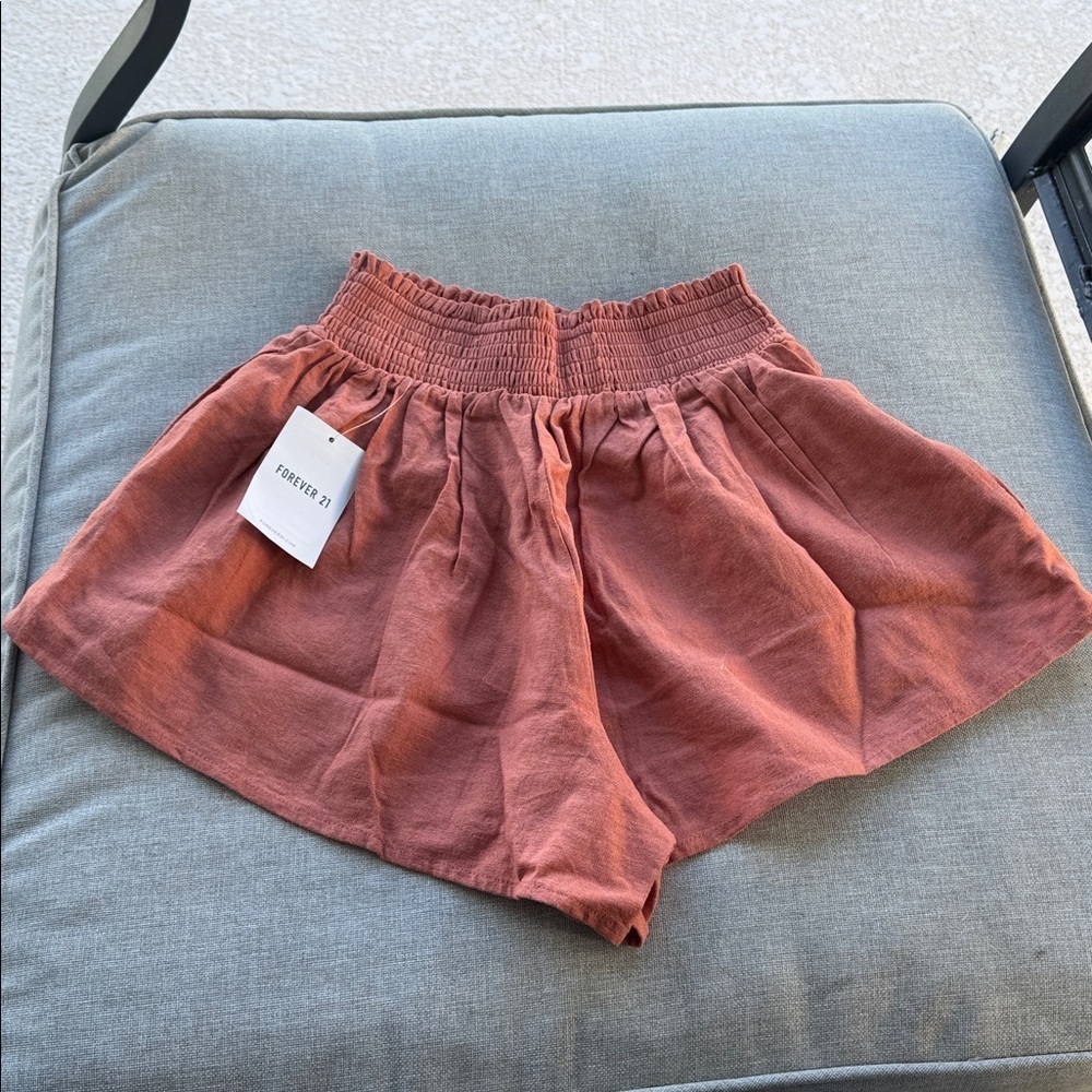Forever 21 High Waist Terracotta Shorts - Picture 2 of 3